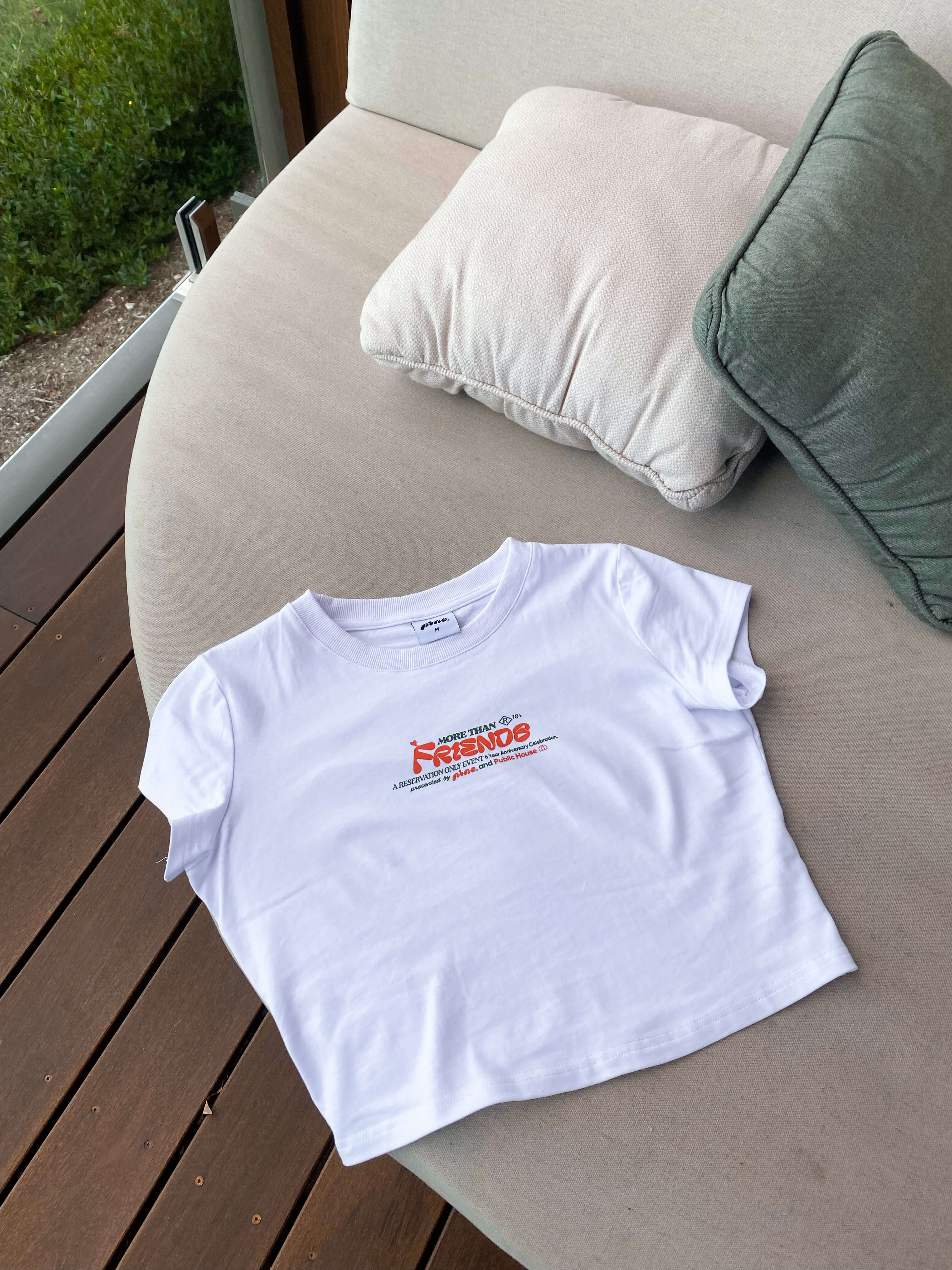 More than Friends Baby Tee - White